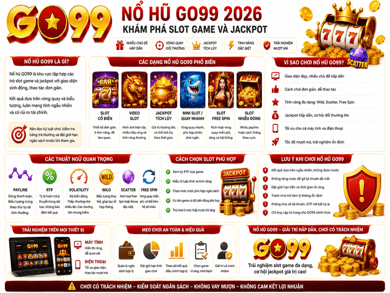Nổ Hũ GO99 2026 – Trải Nghiệm Slot Game Và Jackpot
